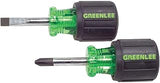 Greenlee 0153-04C Stubby Screwdriver Set, 2 Piece