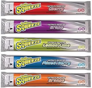 Sqwincher Sqweeze Pops 1 Case - 150 Freezer Tubes of Assorted Flavors (Grape, Lemon Lime, Orange, Cherry and Mixed Berry)