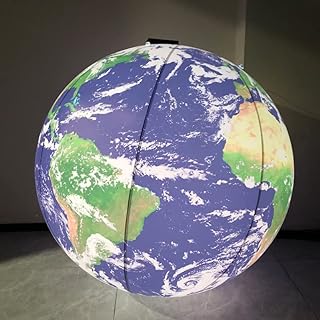 Large Inflatable Earth, Inflatable Globe LED Lighting Planet Balloon for Educational Institution/Planetarium/Store/Club Decoration (157.5'')