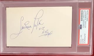 Lawrence Taylor Signed Index Card Football Vintage NYG Autograph HOF PSA/DNA - NFL Cut Signatures