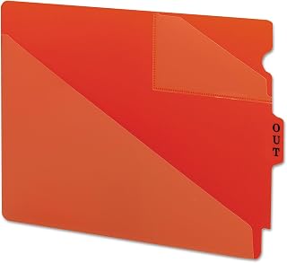 SMEAD Vinyl Center Tab Out Guide - 12.75quot; x 9.5quot; - 50 / Box - Red Divider - Red Tab