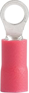 Gardner Bender 21-101 Electrical Ring Terminal, 22-18 AWG, Insulated Barrel, Crimp Connection, Red