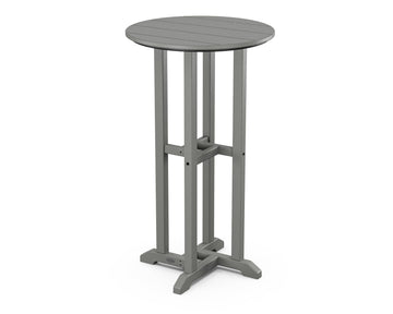 ® Bar Table by Polywood – 24 inches x 24 inches x 42 inches, High Density Polyethylene, Slate Grey, Model RBT124GY