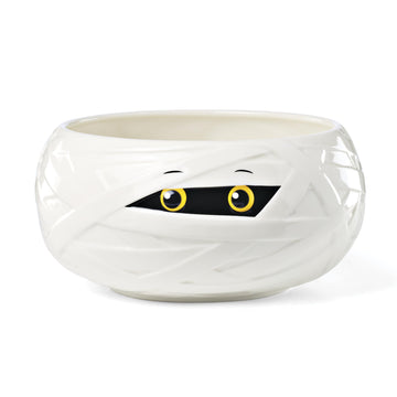 Halloween Mummy Candy Bowl by Lenox – 1 Count, 83 fluid_ounces, Porcelain, White, Model 899852
