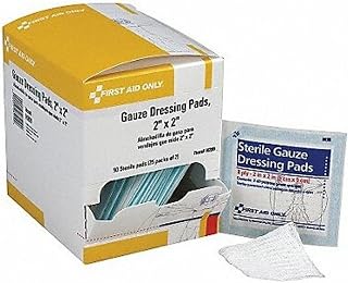 FIRST AID ONLY Gauze Pad, Sterile, 2 x 2 in, PK50