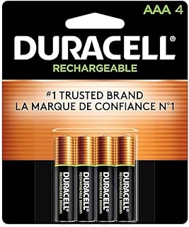 DURACELL Rechargeable AAA Batteries - long lasting, all-purpose Triple A battery for household and business - 4 count