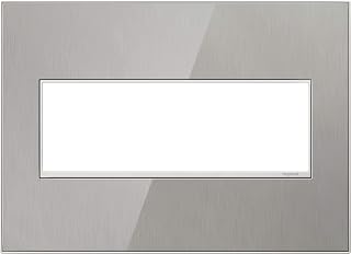 Legrand adorne Brushed Stainless, 3-Gang Wall Plate | AWM3GMS4