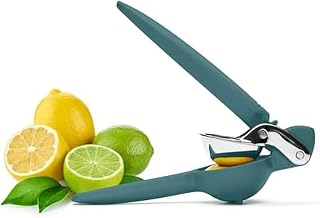 Chef'n FreshForce Lemon Squeezer Citrus Juicer, Manual Hand Press with Dual-Gear Power for Maximum Juice Extraction, Durable, Collard Green