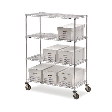 Super Erecta Trucks with Wire Shelves by METRO – 8"L x 8"W x 68"H, Wire, Model 5446700