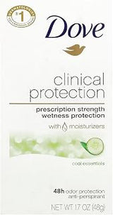 Dove Clinical Protection Anti-Perspirant Deodorant Solid, Cool Essentials 1.70 oz (Pack of 6)