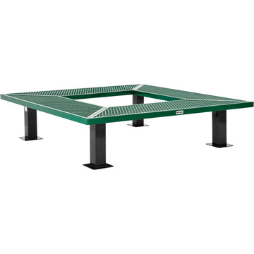 6' Square Outdoor Tree Bench by Global Industrial – 6 inches, Thermoplastic Coated Steel, Green, Model 277510GN