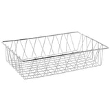 Wire Basket Chrome Plated Steel - 18"L x 12"W x 4"H by HUBERT – 18"L x 12"W x 4"H, Alloy Steel, Silver