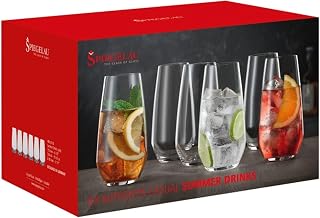 Spiegelau Authentis Casual 4800292 Glasses Set of 6 550 ml Long Drink Glasses Crystal Glass Tumblers Dishwasher Safe
