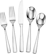 Mikasa Delano Flatware Service for 4, 20 Piece Set, 18/0 Stainless Steel Silverware Set