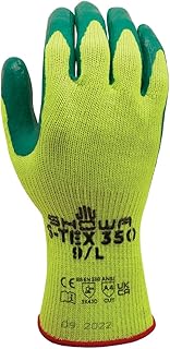 SHOWA TEX 350 Nitrile Palm Coated A4 Cut Resistant Safety Glove with Stainless Steel/Poly Liner, 10-Gauge, for Vending Machines, Small (12 Pair)
