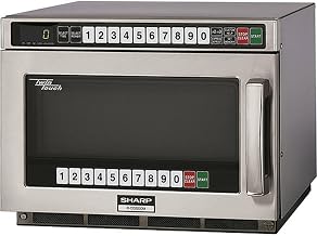 Sharp R-CD2200M Commercial Microwave Oven, TwinTouch Heavy Duty with Dual TouchPads, 2200 Watt, 0.75 Cubic-Foot Capacity, Stainless Steel