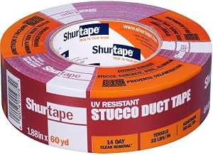 Shurtape 96-Rolls of 1.88” x 60 yds 100526 Red PC 667 Specialty Grade, Outdoor Stucco Duct Tape