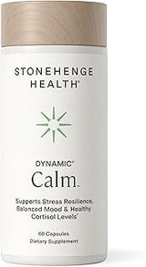 Stonehenge Health Dynamic Calm | KSM-66 Ashwagandha Stress Support - 60ct | Ashwagandha Supplements Stress Mood Calm Support KSM-66 600mg L-Theanine Rhodiola Holy Basil Magnesium Glycinate Lemon Balm