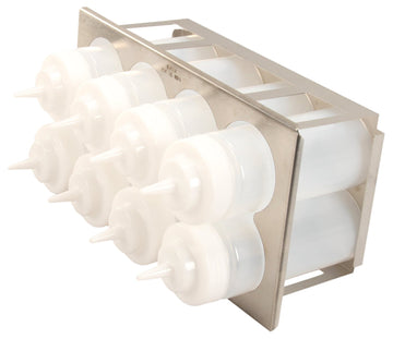 8 Section Squeeze Bottle Holder by Server – Stainless Steel, Silver, Model 86974