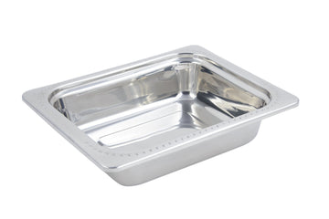 Stainless Steel Rectangle Half Size Food Pan by Bon Chef – 3.0 quarts, Stainless Steel, Metal, Model 5309