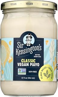 Sir Kensington's Vegan Mayo Classic Certified Vegan, Soy Free, Keto Certified, Non-GMO Project Verified 12 oz, 12 Ounce