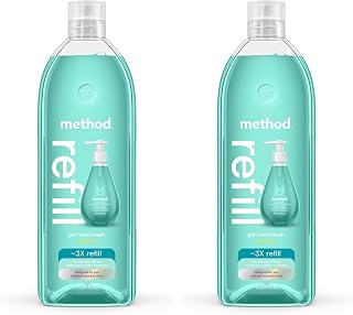 Method Gel Hand Soap, Refill, Waterfall, 34 oz (Packaging May Vary) (Pack of 2)