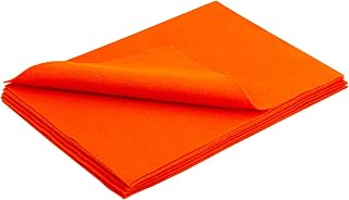 Hygloss Products Craft Felt Sheets 9" x 12", Orange, (Pack of 12)
