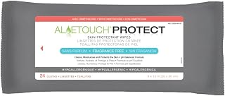 Medline Aloetouch Protect Dimethicone Skin Protectant Wipes, Hypoallergenic, Fragrance-Free, 24 Count (Pack of 24)