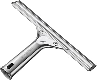 UNGER Professional 8” Stainless Steel Window & Glass Cleaning Squeegee - Cleaning Supplies, Heavy Duty Squeegee for Window Cleaning, Streak Free Results