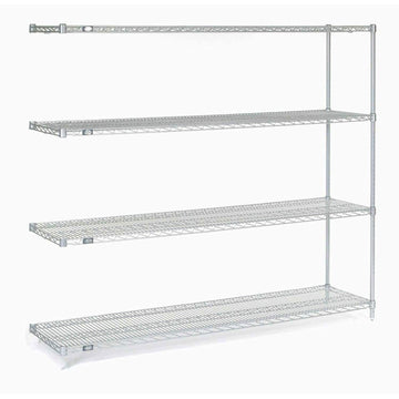 5 Tier Silver Epoxy Wire Shelving Add-On Unit by Nexel – 5, Silver, Silver Epoxy, Model A21727EP5