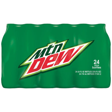 24 oz. bottles - 24 pk. by Mountain Dew – 24 Fl Oz (Pack of 24), Green, Pack of 24
