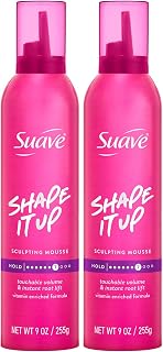 Suave Extra Hold Mousse for Curly and Wavy Hair 2-Pack, 9 Oz Ea