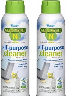 Champion Sprayon Green World N All-Purpose Cleaner Spray 14 oz Aerosol – EPA Safer Choice Certified, Biodegradable, Zero VOC Surface Cleaner - 2 pack