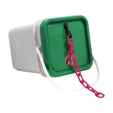 Plastic Barrier Chain Pail by Mr. Chain – 2 IN, Plastic, Safety Pink, Model 50025-P