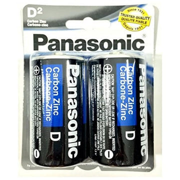 2Pc Size D Batteries Super Heavy Duty Power Zinc Carbon by Panasonic – 2 Count (Pack of 1), til, Model 7545907835