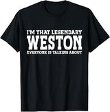 Weston Surname Funny Team Family Last Name Weston T-Shirt