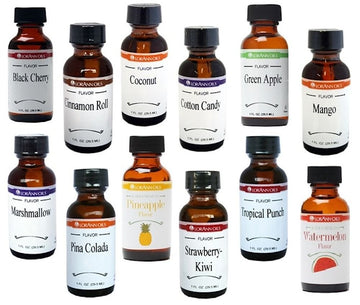 Flavors 1 Ounce Bottle 12 Pack Variety Bundle # by LorAnn Oils – 1 Ounce