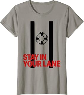 Stay In Your Lane Life Guard Graphic Design T-Shirt