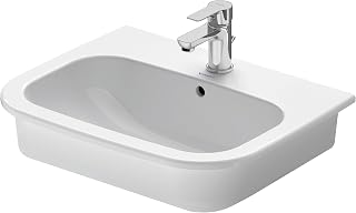 Duravit 0337540030 D-Code 21-1/2" Specialty Ceramic Drop In Bathroom Sink