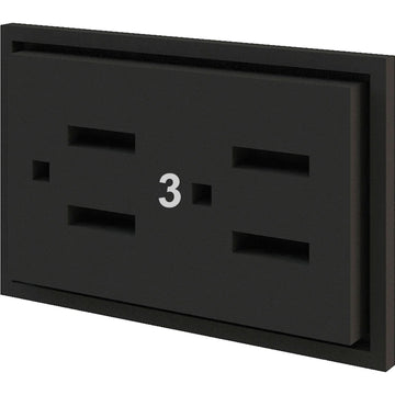 Interion Modular Partition Circuit 3 Receptacle by Global Industrial – Copper, Model GF-TEOR3000US