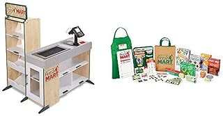 Melissa & Doug Fresh Mart Grocery Store with Scanner & Conveyor Belt + 70-Piece Companion Set with Play Food, Shopping Accessories & Grocery Items