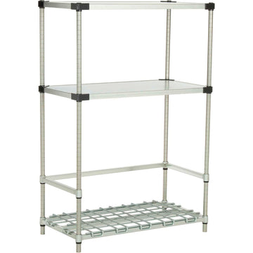 Nexelon 3-Shelf Container/Keg Rack – 3, Alloy Steel, Blue, Model BK18486N