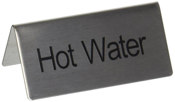 Stainless Steel Tent Sign by Winco – Medium, Stainless Steel, Model SGN-104