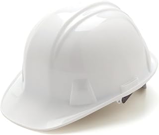 Pyramex Safety HPS14110 White Sleek Shell Cap Style 4 Pt Ratchet Suspension, one Size