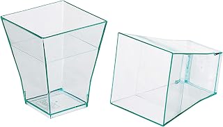 PacknWood 209MBTAITIV -Green square clear cups-Square transparent cups plastic-square parfait cups with lids-square parfait cup- square dessert cup-(2 oz, 1.7" x 1.7" x 2.1")- Case of 600