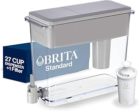 Brita UltraMax Large Water Dispenser With Standard Filter, BPA-Free, Replaces 1,800 Plastic Water Bottles a Year, Lasts Two Months or 40 Gallons, Includes 1 Filter, Kitchen Accessories, Large - 27-Cup