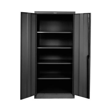 Series 800 Industrial KD Storage Cabinet by Hallowell – 48" W x 24" D x 78" H, Alloy Steel, Midnight Ebony, Model 825S24A-ME