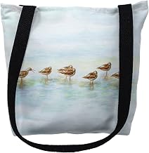 Betsydrake TY024G 18 x 18 in. Avocets Tote Bag - Large Black