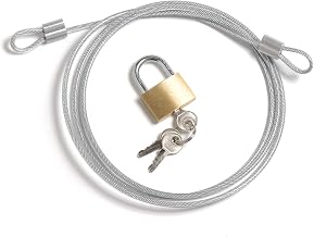Global Industrial Security Cable Kit, Cable Padlock and Keys