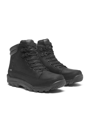 Men's Rime Ridge Mid Wp Trainers by Timberland – 7, Leather, Black